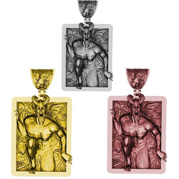 charms gothic punk men's pendant without chain devil satan goat head skull geometric rectangle jewelry accessories, Bronze;silver
charms gothic punk men's pendant without chain devil satan goat head skull geometric rectangle jewelry accessories, Bronze;silver