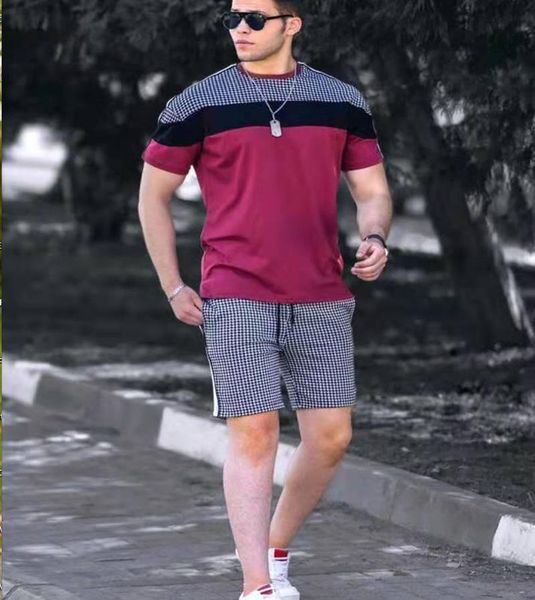 men's tracksuits 2021 trend short sleeved shorts leisure splicing suit sports, Gray
men's tracksuits 2021 trend short sleeved shorts leisure splicing suit sports, Gray