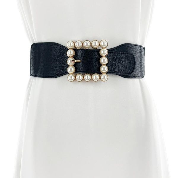 belts women stretch pearl fashion wide square gold metal buckle elastic corset cummerbunds dress waistband coat accessories, Black;brown
belts women stretch pearl fashion wide square gold metal buckle elastic corset cummerbunds dress waistband coat accessories, Black;brown