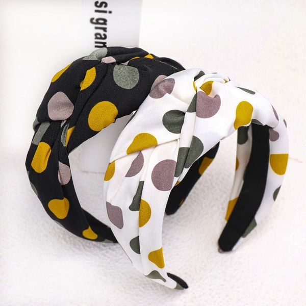 hair accessories korean polka dot pattern wide edge fashion womens fabric hairband contrast stitching solid girl headbands 
hair accessories korean polka dot pattern wide edge fashion womens fabric hairband contrast stitching solid girl headbands