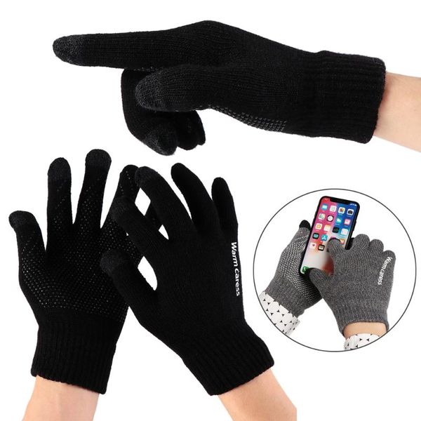 sports gloves 1pair men thicken knitted for phone screen male winter autumn warm wool cashmere solid mitten business, Black
sports gloves 1pair men thicken knitted for phone screen male winter autumn warm wool cashmere solid mitten business, Black