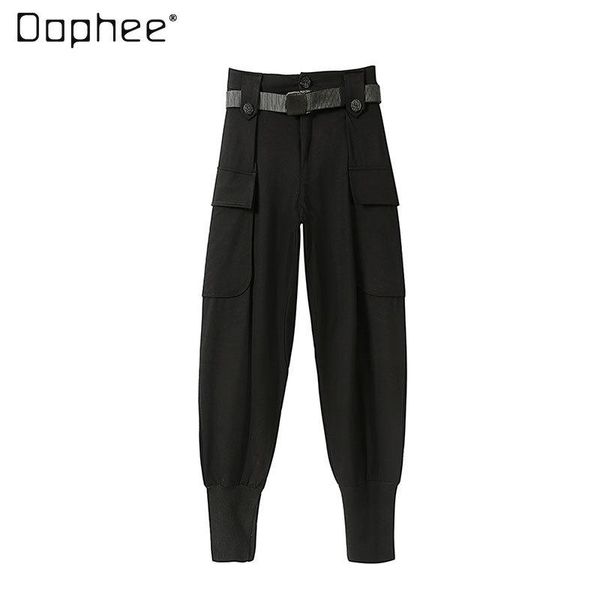women's pants & capris 2021 spring and autumn high waist slimming work clothes ankle banded wide leg cropped, Black;white
women's pants & capris 2021 spring and autumn high waist slimming work clothes ankle banded wide leg cropped, Black;white