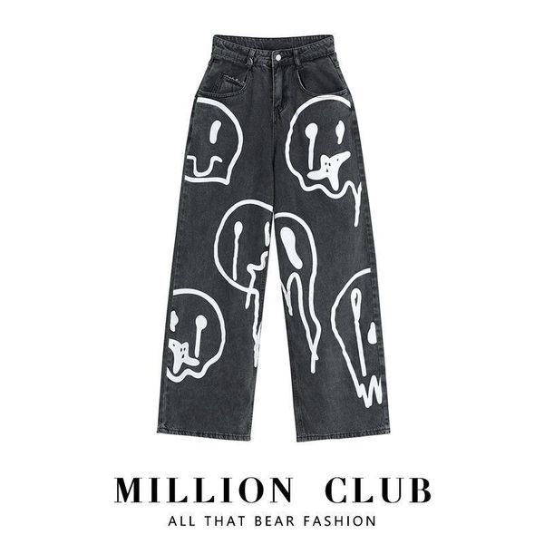 women's jeans graffiti printed men and women spring autumn couple models lazy loose wide leg pants 2021 ins net red trend, Blue
women's jeans graffiti printed men and women spring autumn couple models lazy loose wide leg pants 2021 ins net red trend, Blue