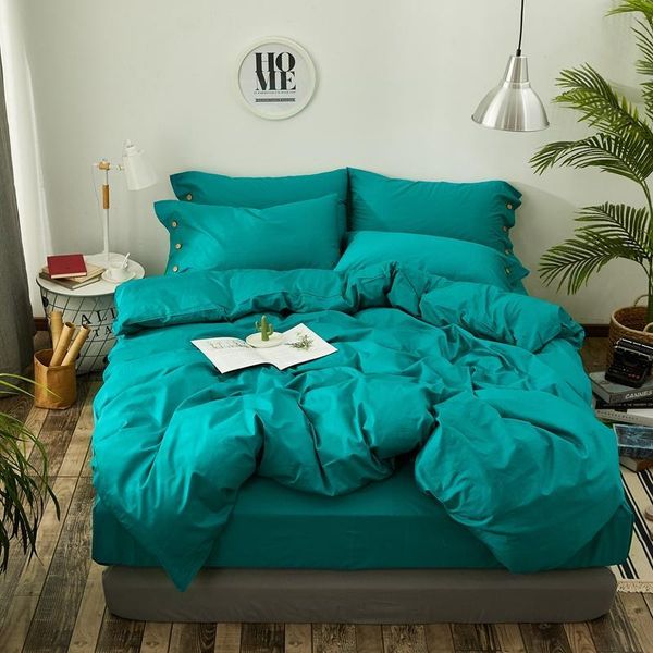 bedding sets four-piece set of solid color buttons, bed linen, quilt cover, pillowcase, 100%cotton, home comfort, bedding, stylish and simpl
bedding sets four-piece set of solid color buttons, bed linen, quilt cover, pillowcase, 100%cotton, home comfort, bedding, stylish and simpl