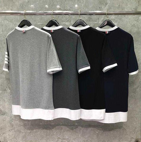 men's t-shirts 2021 fashion brand t-shirt o-neck collar patchwork short-sleeved men women cotton striped couple summer clothing, White;black
men's t-shirts 2021 fashion brand t-shirt o-neck collar patchwork short-sleeved men women cotton striped couple summer clothing, White;black
