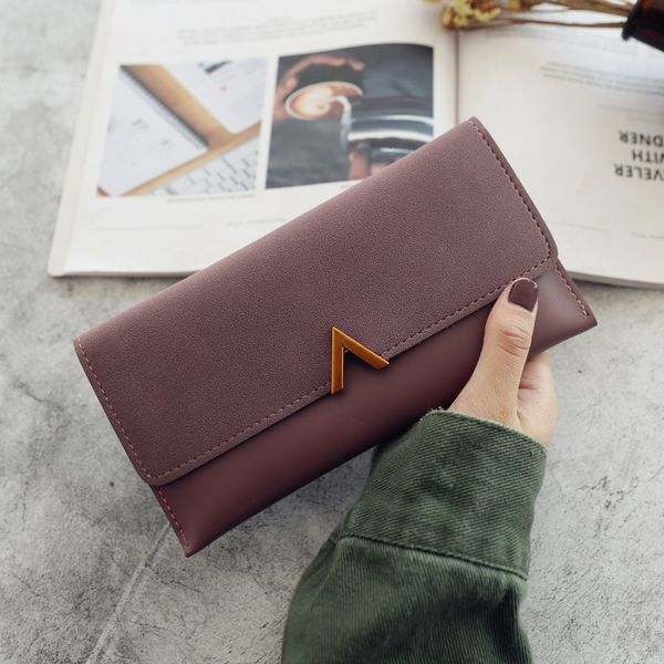 wallet women's style v-shaped decorative long buckle 2021 multi-function fashionable simple student, Red;black
wallet women's style v-shaped decorative long buckle 2021 multi-function fashionable simple student, Red;black