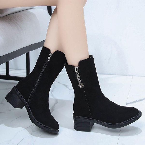boots women's mid-calf suede winter fashion leisure side zipper high heels keep warm shoes women, Black
boots women's mid-calf suede winter fashion leisure side zipper high heels keep warm shoes women, Black