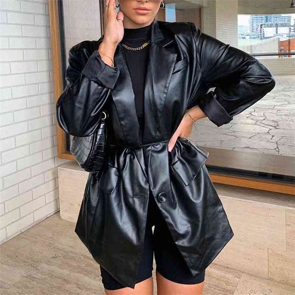 fashion pu leather jacket women classic moto biker autumn winter lady basic coat plus size coats outerwear 210422, Black;brown
fashion pu leather jacket women classic moto biker autumn winter lady basic coat plus size coats outerwear 210422, Black;brown