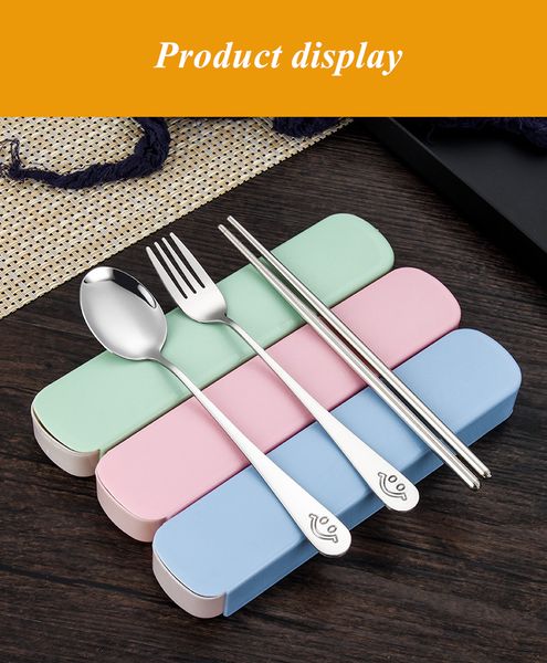 stainless steel tableware set outdoor travel smiley face 3-piece spoon fork chopsticks creative cute portable dinnerware set
stainless steel tableware set outdoor travel smiley face 3-piece spoon fork chopsticks creative cute portable dinnerware set