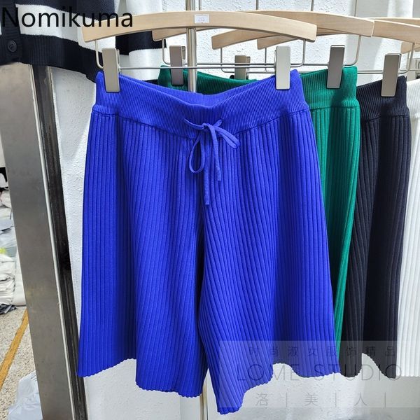 nomikuma new knitted woman wide leg shorts lace up high waist causal bottoms solid thin ice silk short feminimos 6h075 210427, White;black
nomikuma new knitted woman wide leg shorts lace up high waist causal bottoms solid thin ice silk short feminimos 6h075 210427, White;black
