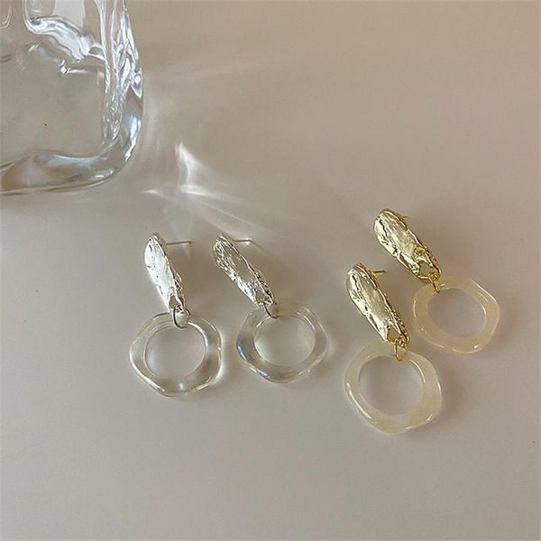 hoop & huggie 2021 korea trendy geometric transparent resin metal earrings for woman wedding party aesthetic jewelry accessories, Golden;silver
hoop & huggie 2021 korea trendy geometric transparent resin metal earrings for woman wedding party aesthetic jewelry accessories, Golden;silver
