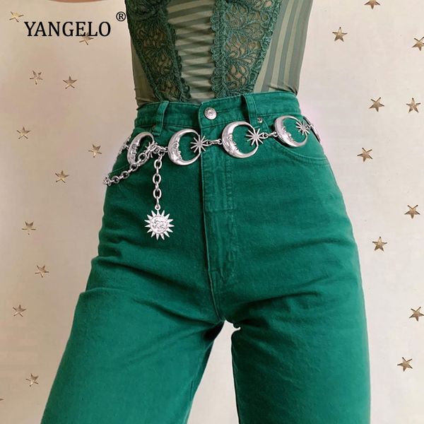 yangelo harajuku punk moon metal belts women vintage high waist chain waist belts gothic moon sun sliver pendant belts female, Silver
yangelo harajuku punk moon metal belts women vintage high waist chain waist belts gothic moon sun sliver pendant belts female, Silver