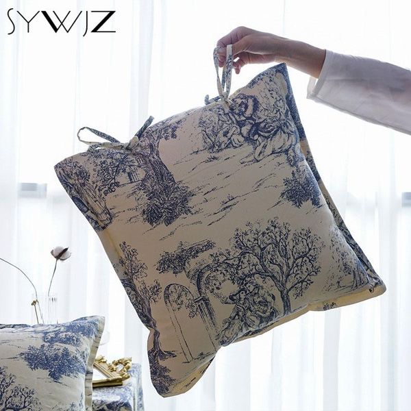 cushion/decorative pillow natural blue ink scenic printing cushion cover with strings canvas retro throw pillows case 47*47cm farmhouse home
cushion/decorative pillow natural blue ink scenic printing cushion cover with strings canvas retro throw pillows case 47*47cm farmhouse home