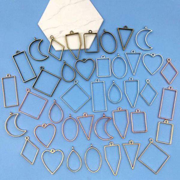 charms 10pcs per bag mix geometric figure charm zinc alloy frame bezel pressed resin pendant for diy crafts jewelry making, Bronze;silver
charms 10pcs per bag mix geometric figure charm zinc alloy frame bezel pressed resin pendant for diy crafts jewelry making, Bronze;silver