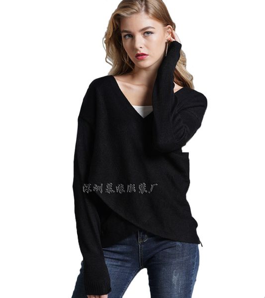 women's sweaters autumn and winter selling plus-size womens clothing cross stitching sweater upbw, White;black
women's sweaters autumn and winter selling plus-size womens clothing cross stitching sweater upbw, White;black