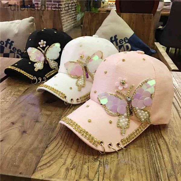 caps ball hat girl summer korean pearl butterfly diamond baseball lady sun visor metal three ring, Blue;gray
caps ball hat girl summer korean pearl butterfly diamond baseball lady sun visor metal three ring, Blue;gray