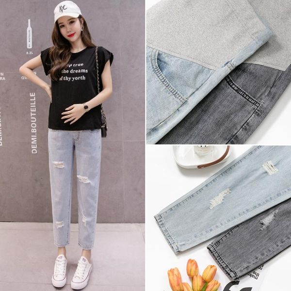 maternity bottoms pregnant women's jeans spring and autumn women casual baggy pants loose belly lift nine-point clothes, White
maternity bottoms pregnant women's jeans spring and autumn women casual baggy pants loose belly lift nine-point clothes, White
