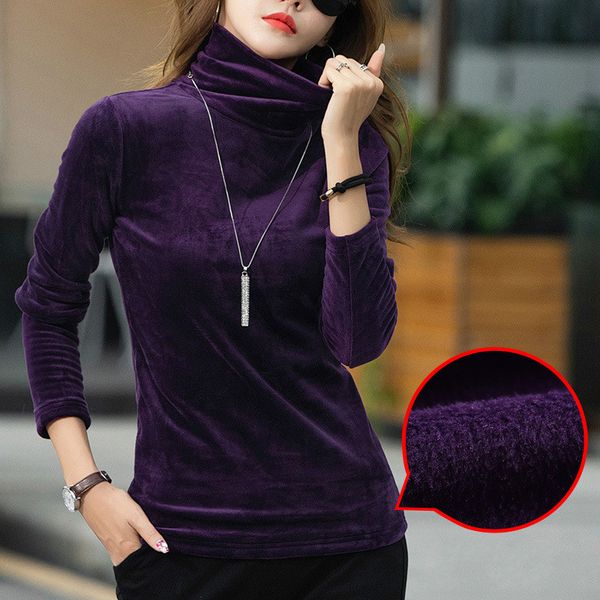 autumn winter women plush thicken high neck bottomed blouse shirt female long sleeve golden velvet 4xl femina blusa xxl, White
autumn winter women plush thicken high neck bottomed blouse shirt female long sleeve golden velvet 4xl femina blusa xxl, White
