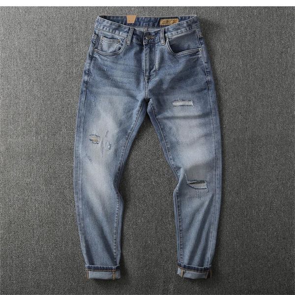 men's jeans 2091 hole for men streetwear hip hop bleached vintage blue distressed slim youth patchwork casual denim pants
men's jeans 2091 hole for men streetwear hip hop bleached vintage blue distressed slim youth patchwork casual denim pants