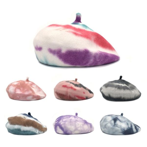 berets ins tie dyed knitted beret autumn winter women's hat warm wool core spun yarn painter's casual ha, Blue;gray
berets ins tie dyed knitted beret autumn winter women's hat warm wool core spun yarn painter's casual ha, Blue;gray