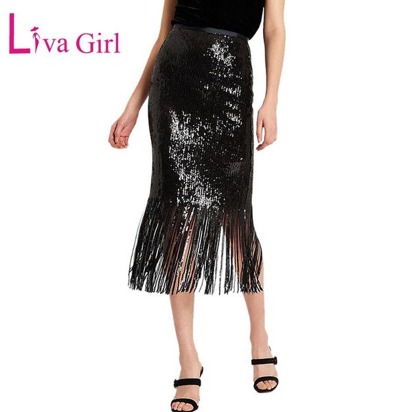 skirts liva girl shiny sequin fringe midi pencil skirt women high waist with tassel night club wear party jupe femme falda, Black
skirts liva girl shiny sequin fringe midi pencil skirt women high waist with tassel night club wear party jupe femme falda, Black