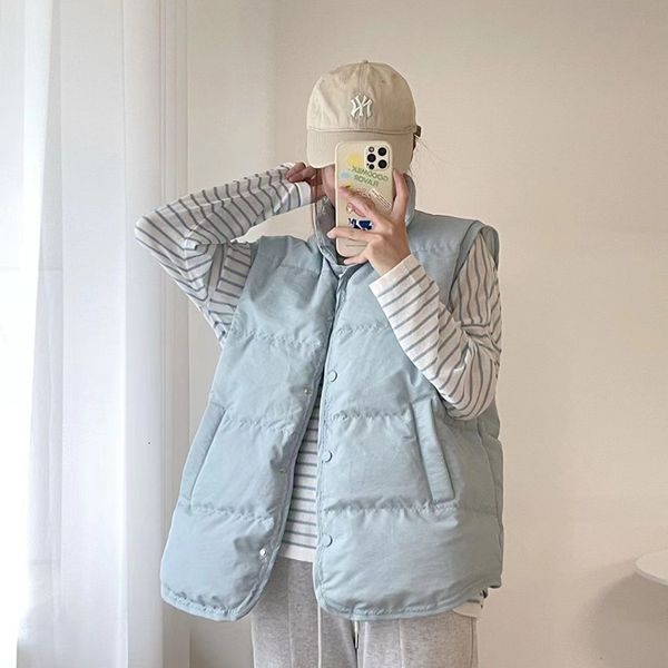 vests 21 autumn and winter stand collar women's short korean version versatile casual white duck down sleevels vt coat trend, Black;white
vests 21 autumn and winter stand collar women's short korean version versatile casual white duck down sleevels vt coat trend, Black;white