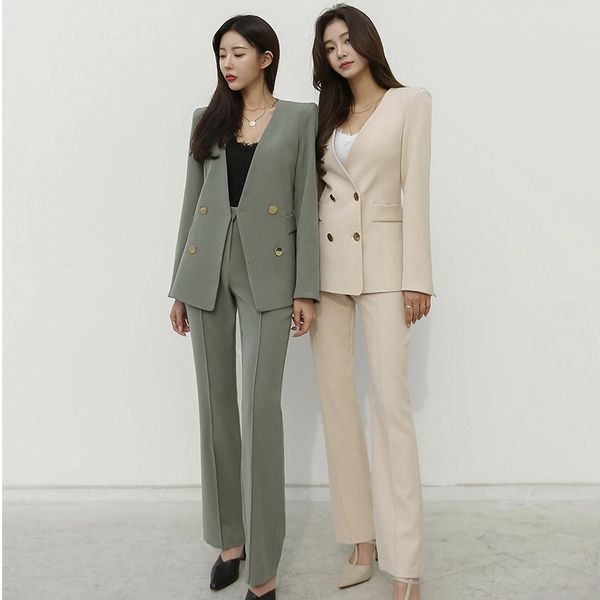 women's two piece pants suit blazer long sleeve, piece blaser jacket smooth pants elegant office spring oigm, White
women's two piece pants suit blazer long sleeve, piece blaser jacket smooth pants elegant office spring oigm, White
