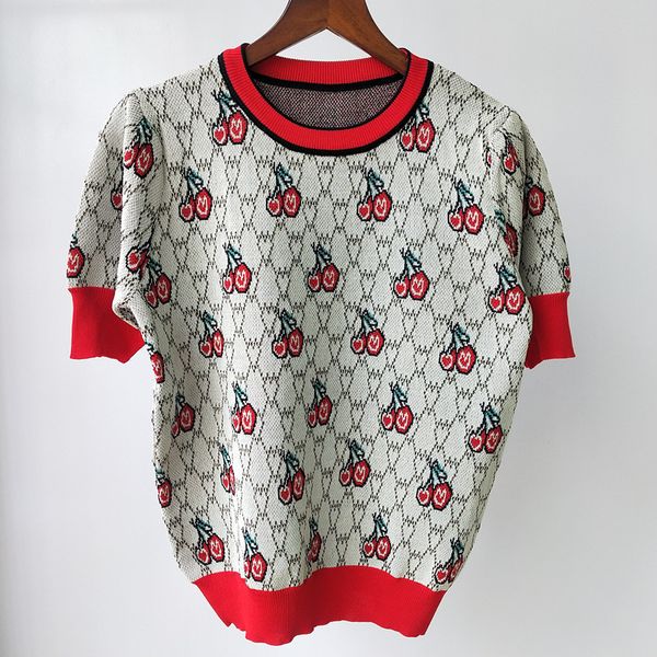 59% off factory outlet store summer cherry gold fruit jacquard round neck short sleeve knitted for women, White;black
59% off factory outlet store summer cherry gold fruit jacquard round neck short sleeve knitted for women, White;black