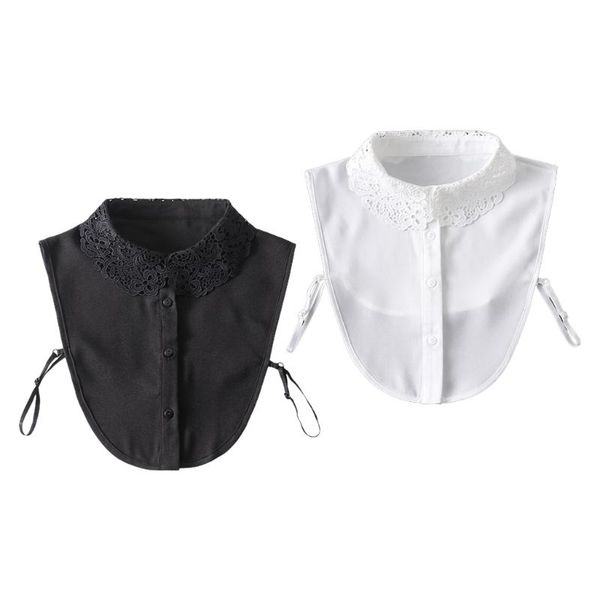 bow ties p8db korean style chiffon half shirt dickey women emboridery lace hollow out lapel false collar button down detachable blouse, Black;gray
bow ties p8db korean style chiffon half shirt dickey women emboridery lace hollow out lapel false collar button down detachable blouse, Black;gray