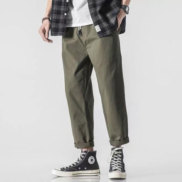 men's pants army green jogging men plus size baggy minimalist work clothes teenager campus streetwear military tactical trousers, Black
men's pants army green jogging men plus size baggy minimalist work clothes teenager campus streetwear military tactical trousers, Black