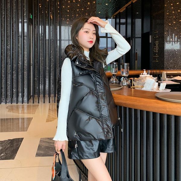 women's vests woman solid short style vest female cotton padded winter sleeveless jacket ladies zipper stand collar casual coat waistco, Black;white
women's vests woman solid short style vest female cotton padded winter sleeveless jacket ladies zipper stand collar casual coat waistco, Black;white