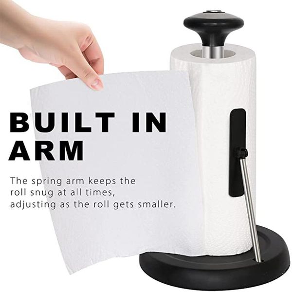 toilet paper holders towel holder stainless steel - easy to tear dispenser weighted base adjustable spring arm hold any type
toilet paper holders towel holder stainless steel - easy to tear dispenser weighted base adjustable spring arm hold any type