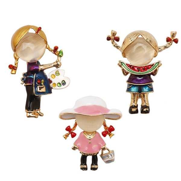 pins, brooches opal stone art paiting enamel brooch women's fashion show cute crystal pin hajin, Gray
pins, brooches opal stone art paiting enamel brooch women's fashion show cute crystal pin hajin, Gray