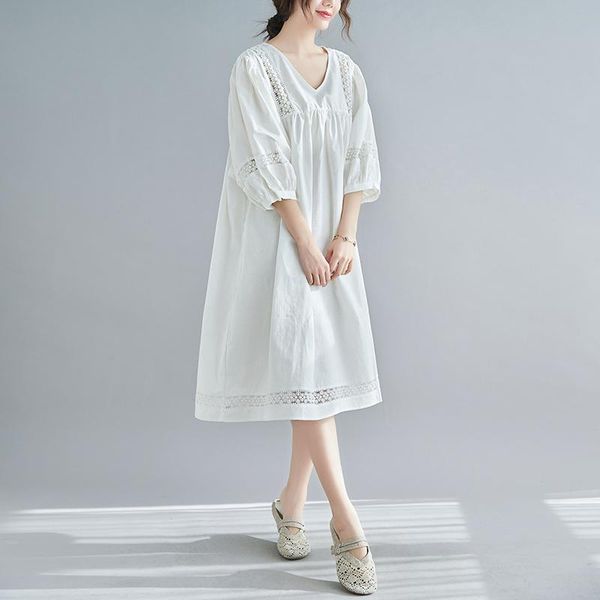 arrival summer women loose casual three quarter sleeve o-neck mid-calf dress hollow out design cotton linen dresses b314, Black;gray
arrival summer women loose casual three quarter sleeve o-neck mid-calf dress hollow out design cotton linen dresses b314, Black;gray