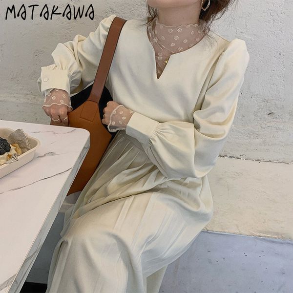matakawa high waist pleated dress women korean chic french chic neckline design vestido feminino v-neck puff sleeve femme robe 210513, Black;gray
matakawa high waist pleated dress women korean chic french chic neckline design vestido feminino v-neck puff sleeve femme robe 210513, Black;gray