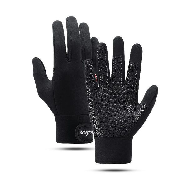 outdoor riding gloves waterproof touch screen zipper warm and velvet windproof mountaineering ski cycling, Black 
outdoor riding gloves waterproof touch screen zipper warm and velvet windproof mountaineering ski cycling, Black