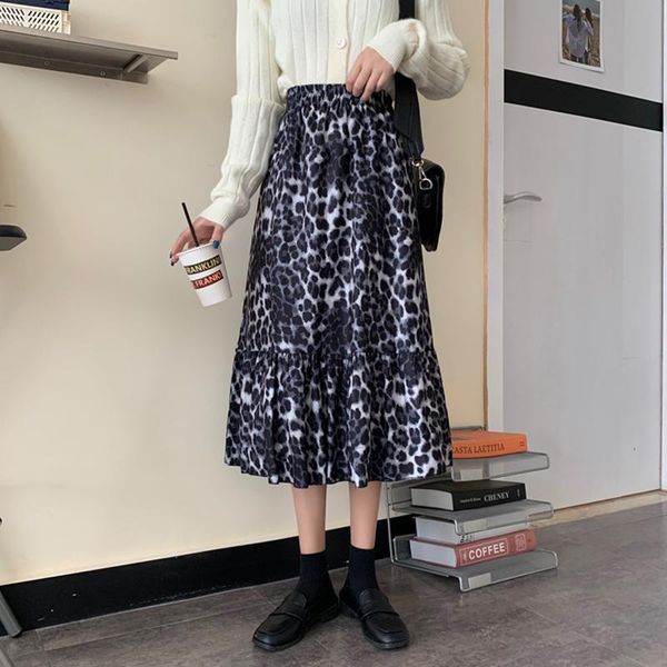 skirts leopard print long midi women elastic waist autumn winter vintage ruffles skirt loose a-line casual harajuku x849, Black
skirts leopard print long midi women elastic waist autumn winter vintage ruffles skirt loose a-line casual harajuku x849, Black