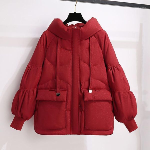 women winter oversized jacket coats parkas 2021 korean-style cotton-padded loose ins coat quilted cloth women's down, Black
women winter oversized jacket coats parkas 2021 korean-style cotton-padded loose ins coat quilted cloth women's down, Black