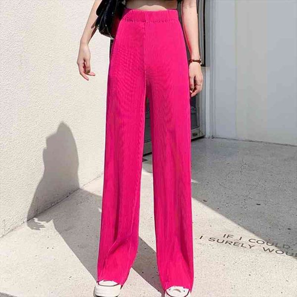 summer thin section korean straight women pants high waist casual black beige red blue loose trousers, Black;white
summer thin section korean straight women pants high waist casual black beige red blue loose trousers, Black;white