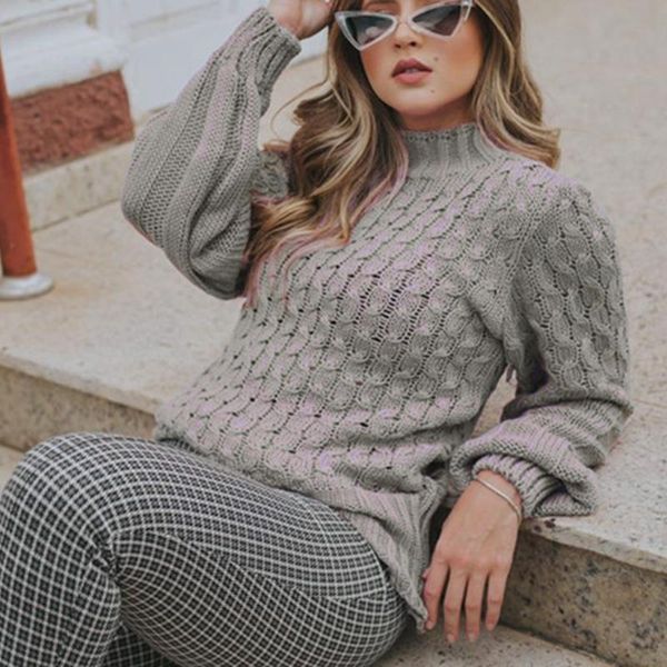 women's sweaters fashion women autumn winter hollow out see throough turtleneck lantern sleeve solid color casual loose knitted top, White;black
women's sweaters fashion women autumn winter hollow out see throough turtleneck lantern sleeve solid color casual loose knitted top, White;black