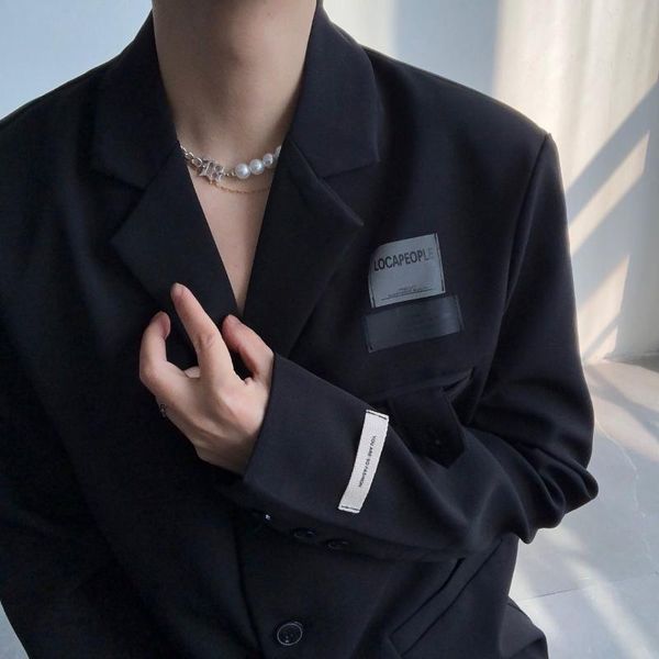 men's suits & blazers korean fashion suit design high sense loose casual coat women's, White;black
men's suits & blazers korean fashion suit design high sense loose casual coat women's, White;black