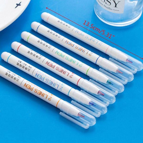 gel pens 3/6pcs double 2 lines pen marker diy scrapbooking journal decor stationery k9fc
gel pens 3/6pcs double 2 lines pen marker diy scrapbooking journal decor stationery k9fc