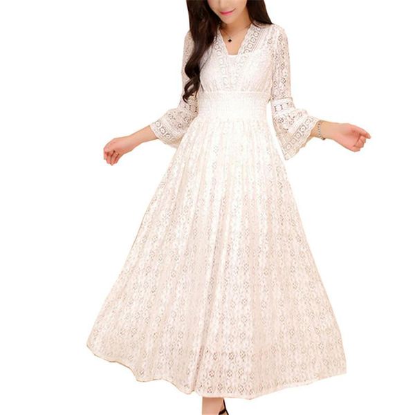 casual dresses spring autumn women elegant long lace dress female party prom gown hippie femme hollow out slim l92, Black;gray
casual dresses spring autumn women elegant long lace dress female party prom gown hippie femme hollow out slim l92, Black;gray