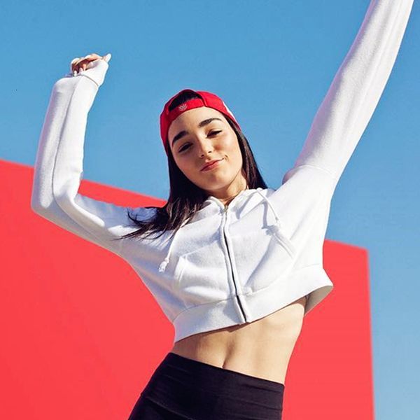 zip-up short with hoodie white female hoodies long sleeve long-sleeve streetwear hip-hop sportwear jogging casual, Black
zip-up short with hoodie white female hoodies long sleeve long-sleeve streetwear hip-hop sportwear jogging casual, Black