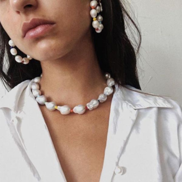 pendant necklaces fashion bohemian irregular baroque pearl short choker necklace for women female vintage boho chains jewelry, Silver
pendant necklaces fashion bohemian irregular baroque pearl short choker necklace for women female vintage boho chains jewelry, Silver