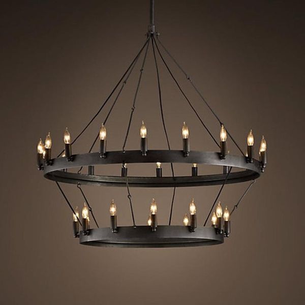 pendant lamps retro double-layer chandelier round circle candle light suspension ceiling lamp bar store home decor lighting pa0128
pendant lamps retro double-layer chandelier round circle candle light suspension ceiling lamp bar store home decor lighting pa0128