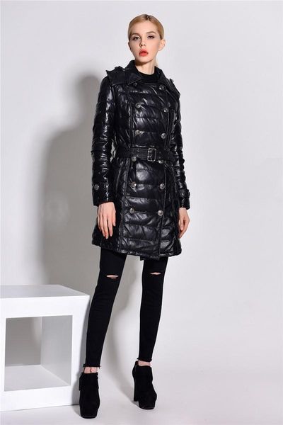 women's leather & faux real 200% down coat female genuine duck jacket women natural long windbreaker jackets coats, Black
women's leather & faux real 200% down coat female genuine duck jacket women natural long windbreaker jackets coats, Black