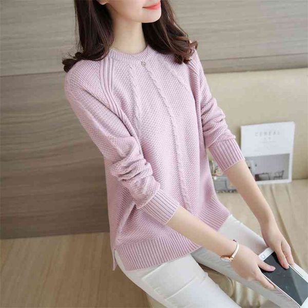 women pullover female sweater fashion autumn winter warm casual loose knitted 210427, White;black
women pullover female sweater fashion autumn winter warm casual loose knitted 210427, White;black