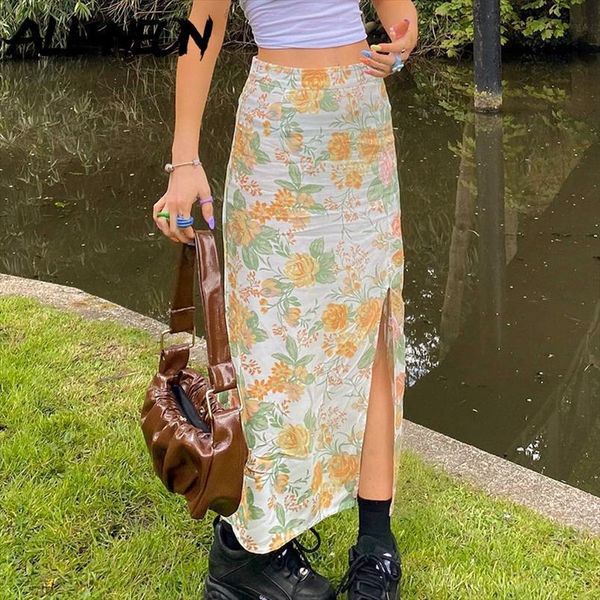 vintage y2k floral print slit women skirts hem maxi 90s streetwear high waist straight long skirt retro flower pattern bottoms, Black
vintage y2k floral print slit women skirts hem maxi 90s streetwear high waist straight long skirt retro flower pattern bottoms, Black