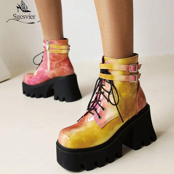 boots sgesvier 2021 women ankle platform square high heel ladies motorcycle pu leather mixed color lace up, Black
boots sgesvier 2021 women ankle platform square high heel ladies motorcycle pu leather mixed color lace up, Black